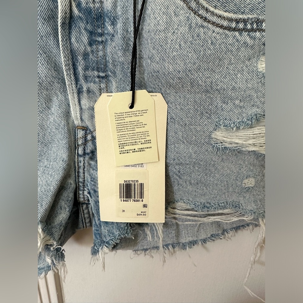 Levi's Light Blue Denim Cutoff Jean Shorts - Picture 10 of 14